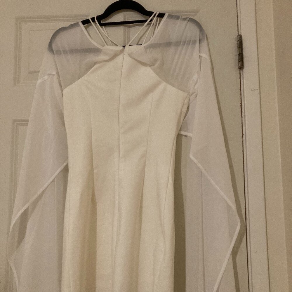 Soft White Sleeveless Max Mini Dress - Size XS